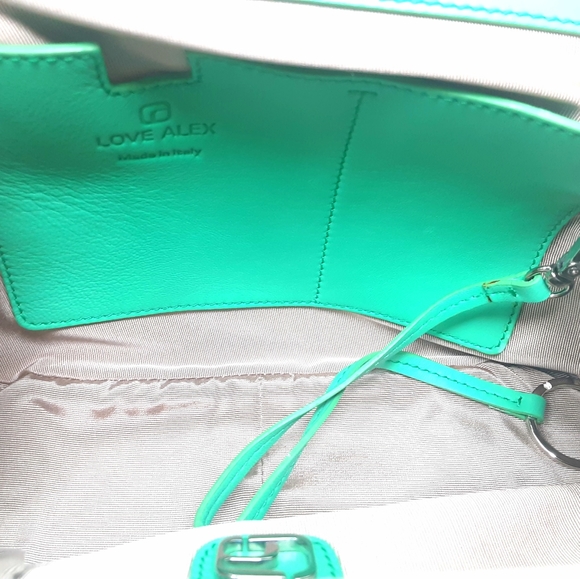 Rare Alexandra Clancy Leather Chain Link Purse - Picture 8 of 13